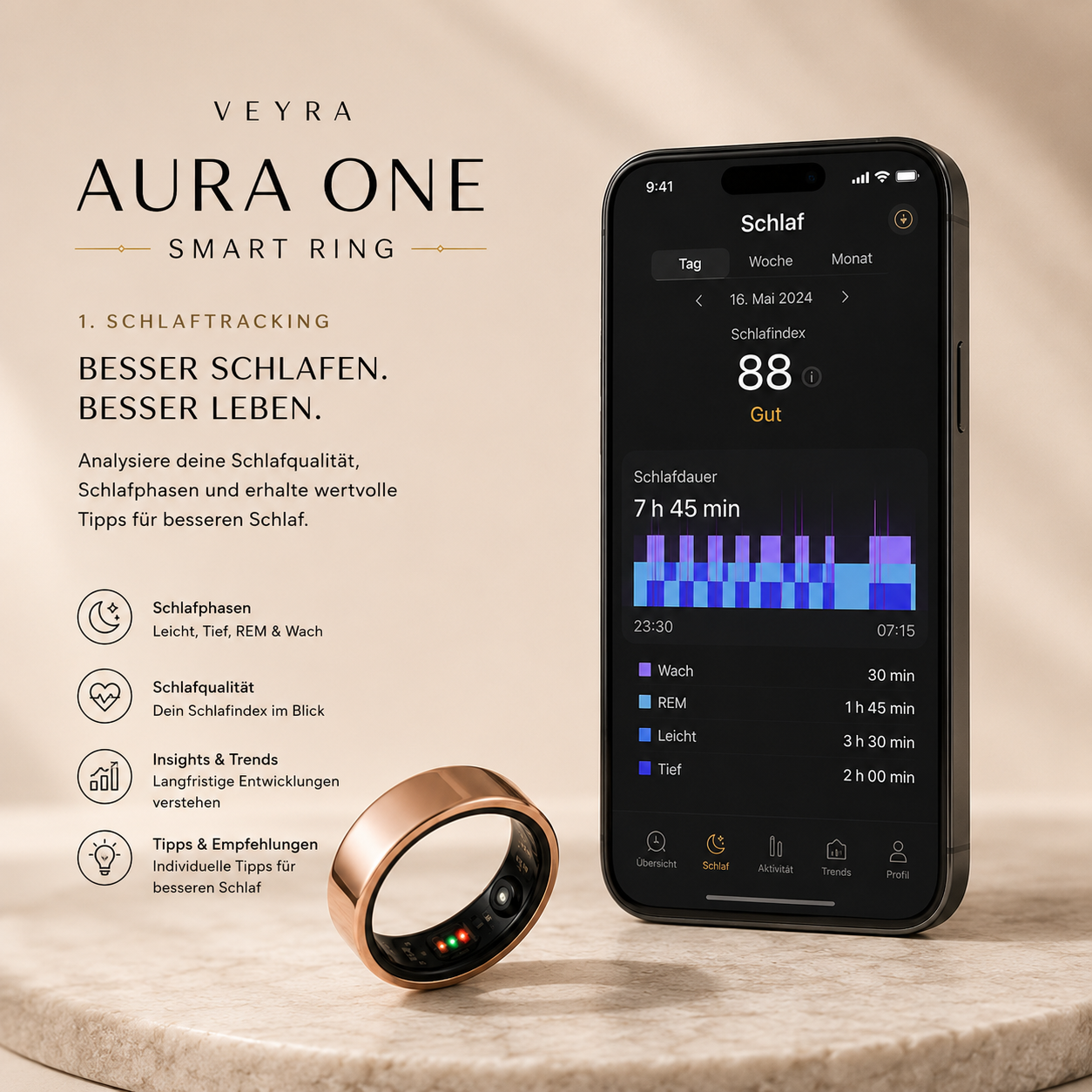 Veyra Aura One Schlaftracking